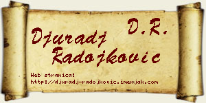 Đurađ Radojković vizit kartica